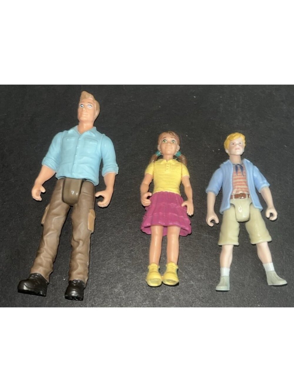 Vtg Fisher Price Loving Family  Dollhouse People Doll Figures Dad Sister Brother
